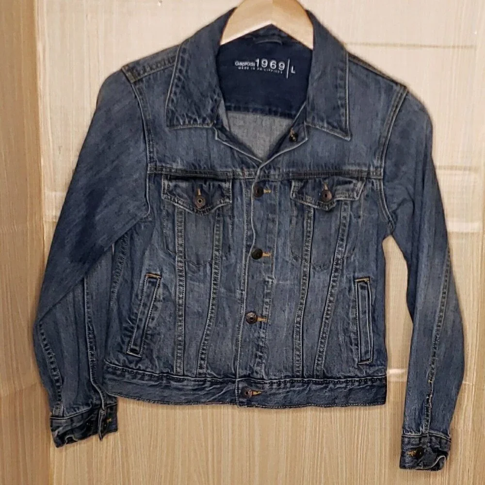 Gap Kids 1969 Girls Medium Wash Denim Jacket Large